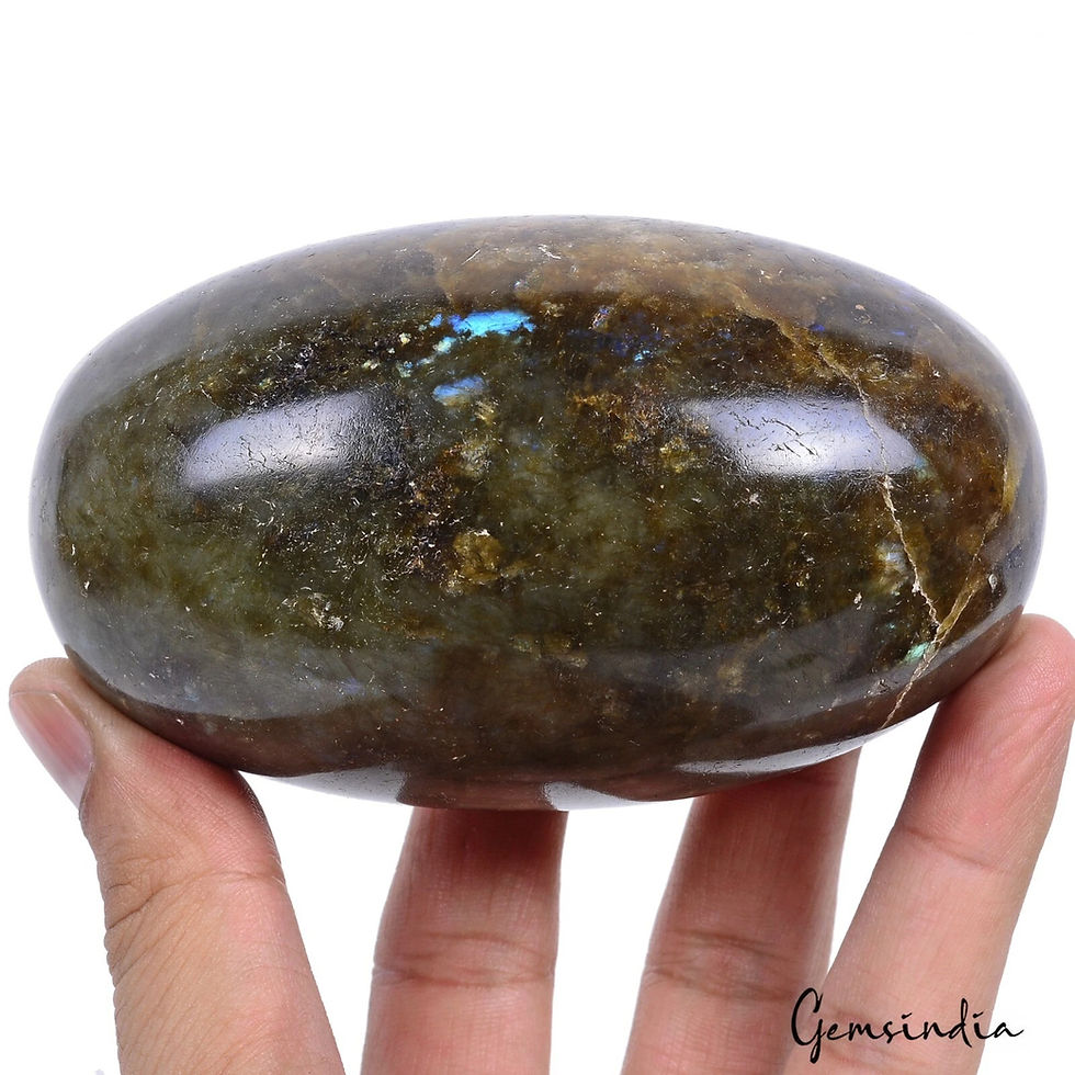 Thumbnail: 3240 Ct Natural Untreated Labradorite Healing Crystal Reiki Egg Gems With Stand