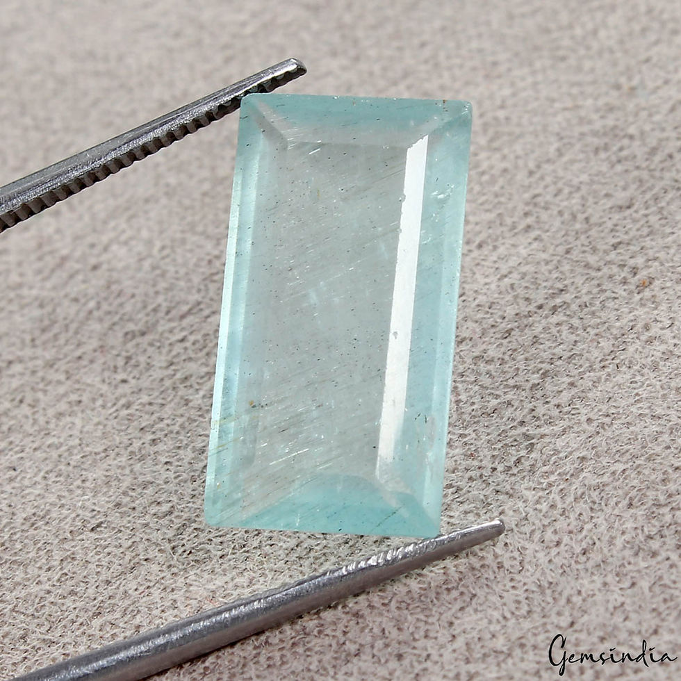 7.90 Cts Natural Unheated Stunning Blue Aquamarine Baguette Cut Loose Gemstone