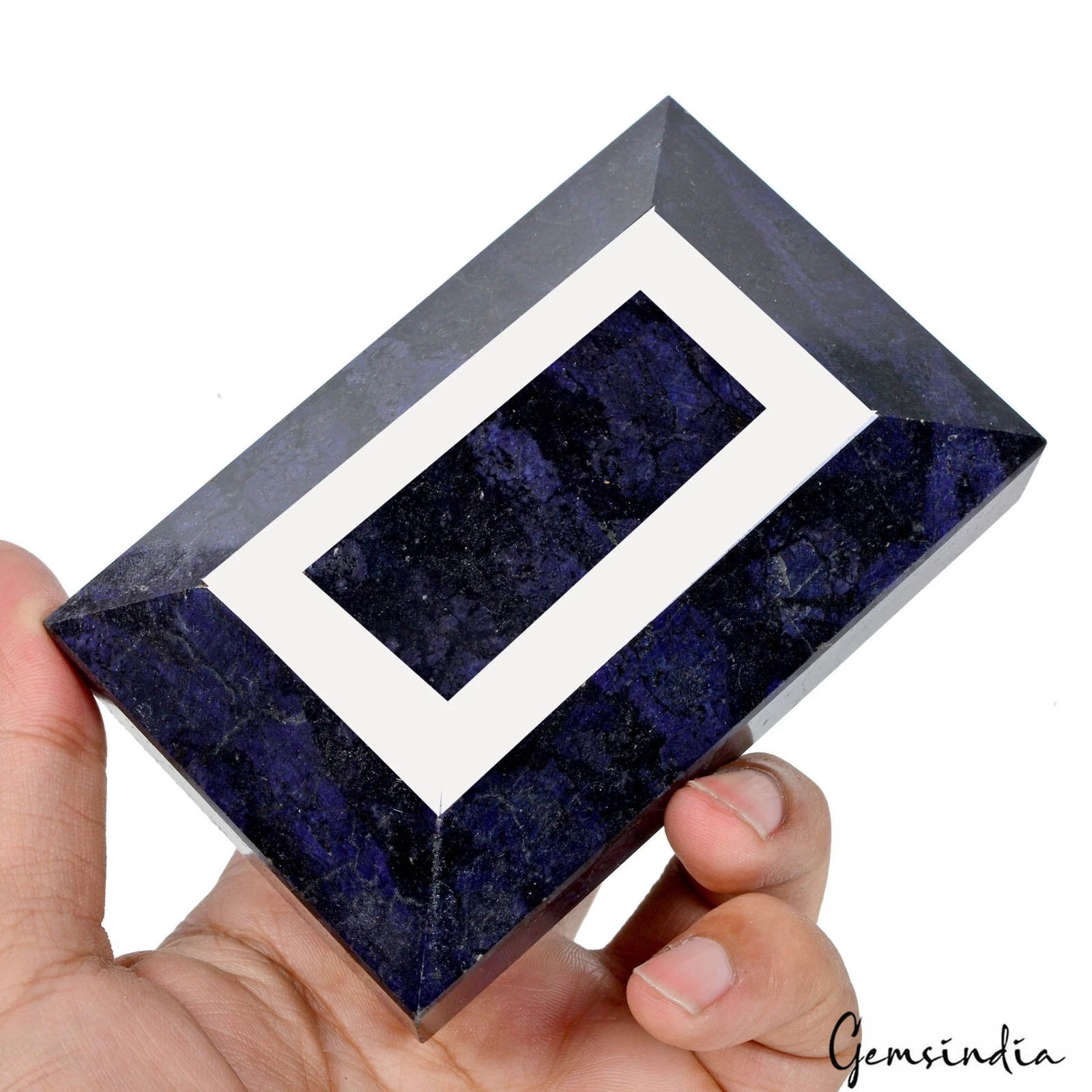 Certified 5000 Cts Natural African Dark Blue Sapphire Baguette Cut Huge Size Gem
