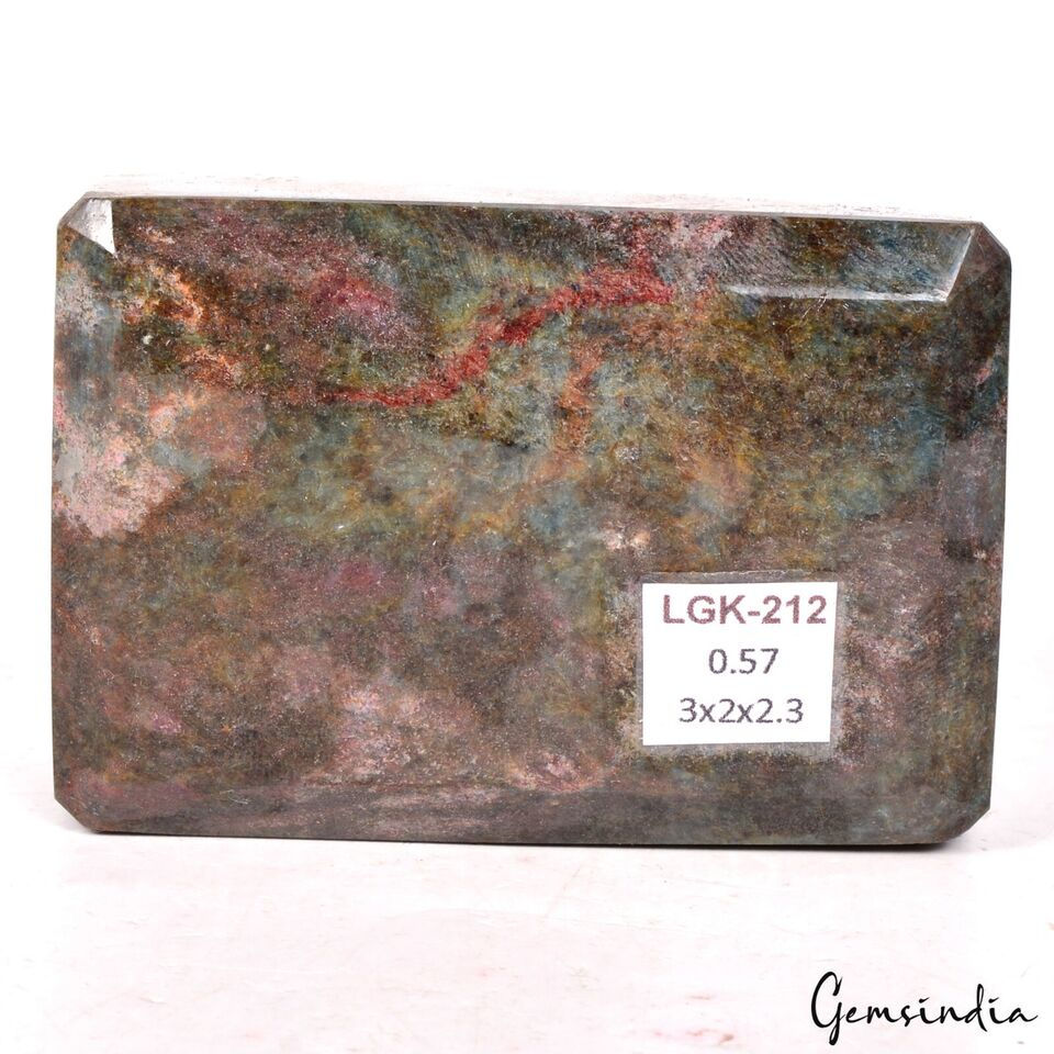 Miniature : 570 Gram Natural Untreated Ruby Kyanite Octagon Faceted Huge Size Loose Gemstone
