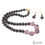 Thumbnail: 561.30 Ct Natural Blue Sapphire Purple Amethyst Cab Beaded Handmade Jewelry Set