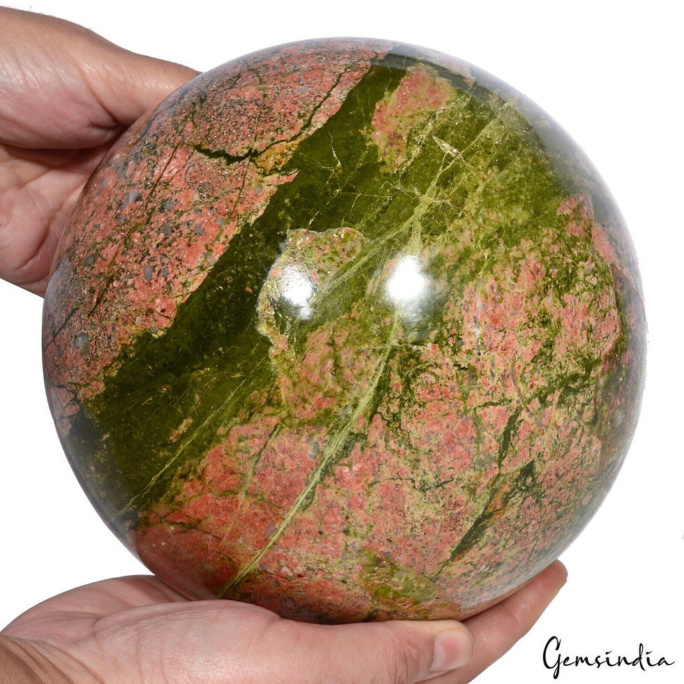 Miniatura: 7.9 Kilo Unakite Ball Sphere Healing Crystal Natural Gemstone Mineral Polished