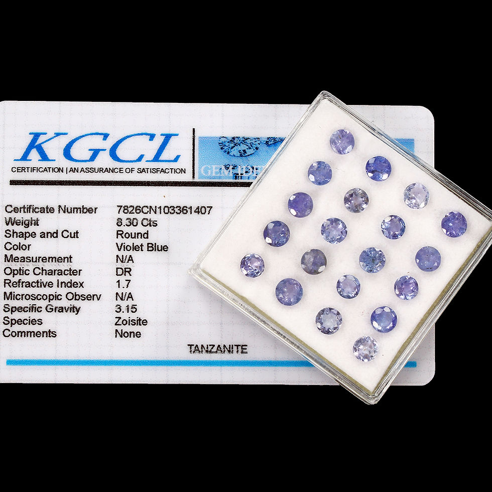 Thumbnail: Certified Natural Tanzanite Round Cut Loose Gemstone Lot 20 Pcs 4mm-5mm 8.30 CT