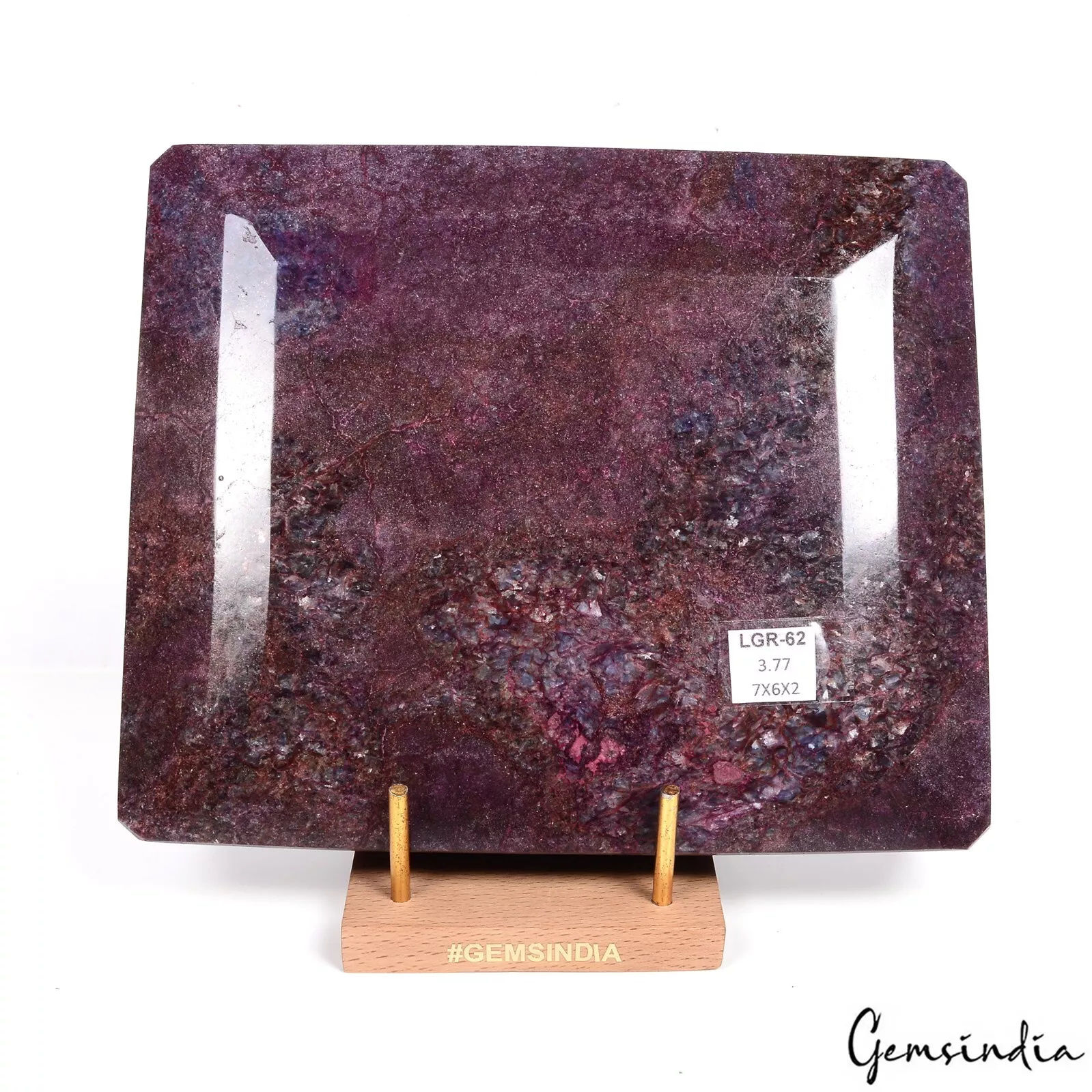 Large Natural Red Ruby 3.7 Kilo Octagon Cut Earth Mined Huge Size Loose Gemstone