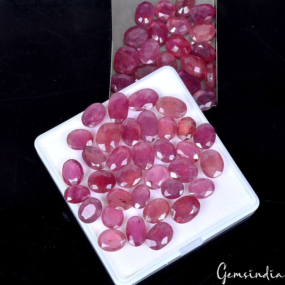 Certified 191.80 Ct/54 Pcs Natural Mozambique Red Ruby Oval Cut Gems For Jewelry