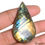 Thumbnail: Certified 117.20 Ct Natural Untreated Multi Color Shine Labradorite Pear Cab Gem