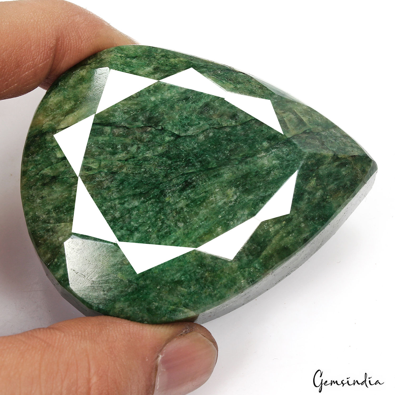 830 Ct Natural Green Zambian Emerald Pear Cut Faceted Earth Mined Huge Size Gems