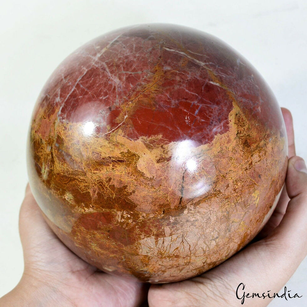 Miniature : 4.98 Kilo/6.2 Inches Natural Smooth Red Jasper Sphere Crystal Ball Healing Decor
