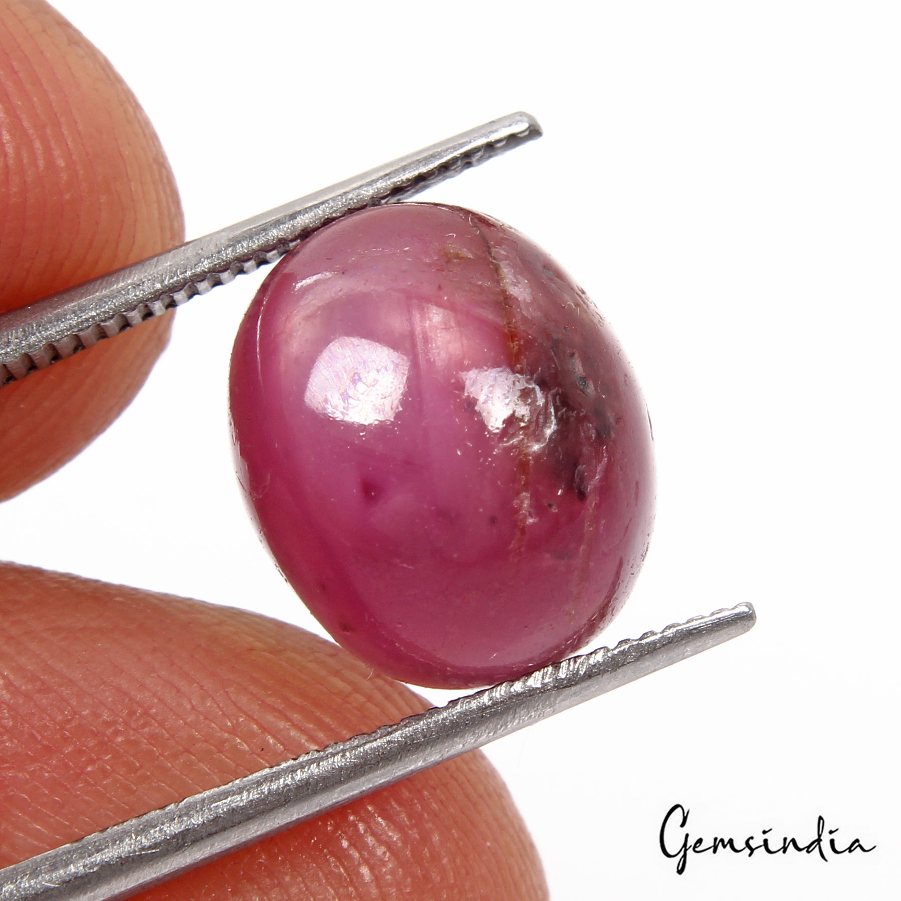 Certified 8.70 Cts Natural Pink Star Ruby Oval Cab Rare Loose Gem For Ring-RH