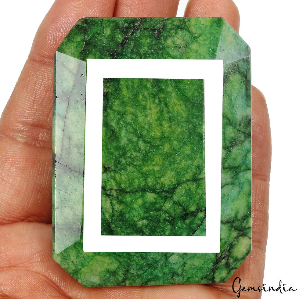 Certified 680 Cts Natural Brazilian Green Emerald Octagon Cut Gem For Pendant