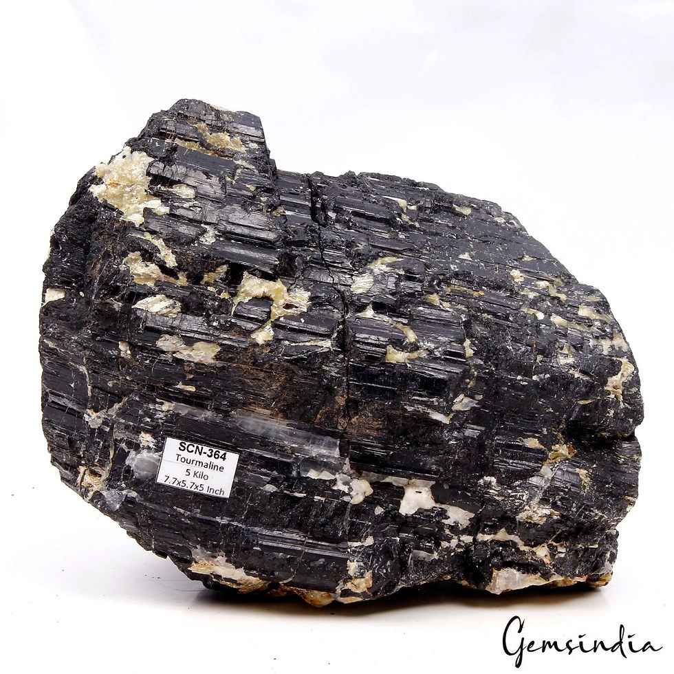 サムネイル： 5 Kilo Natural Rough Black Tourmaline Uncut Large Huge Gem Raw Mineral Specimen