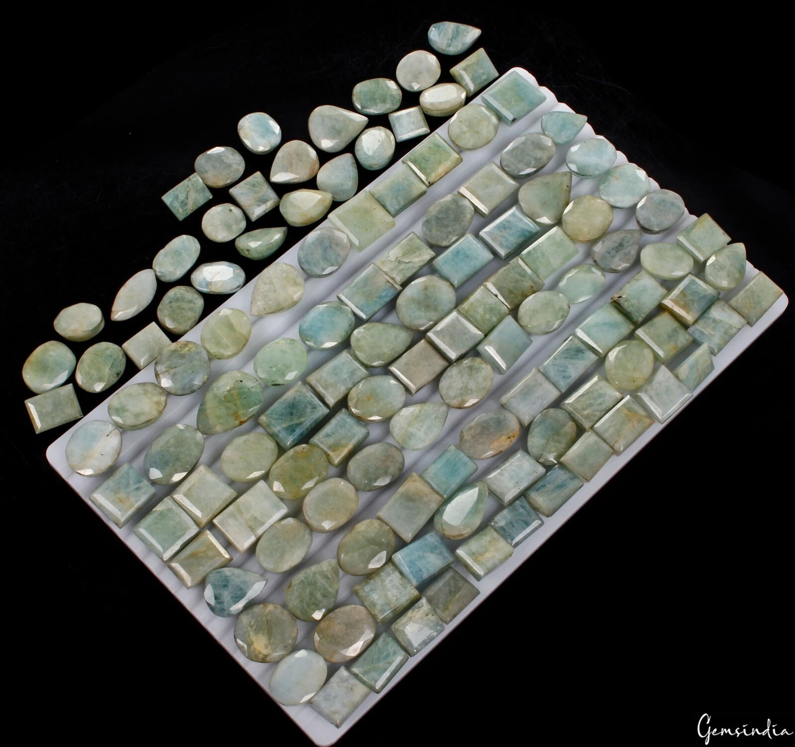 1800 Cts/120 Pcs Natural Untreated Green Beryl Aquamarine Mix Cut Wholesale Gems