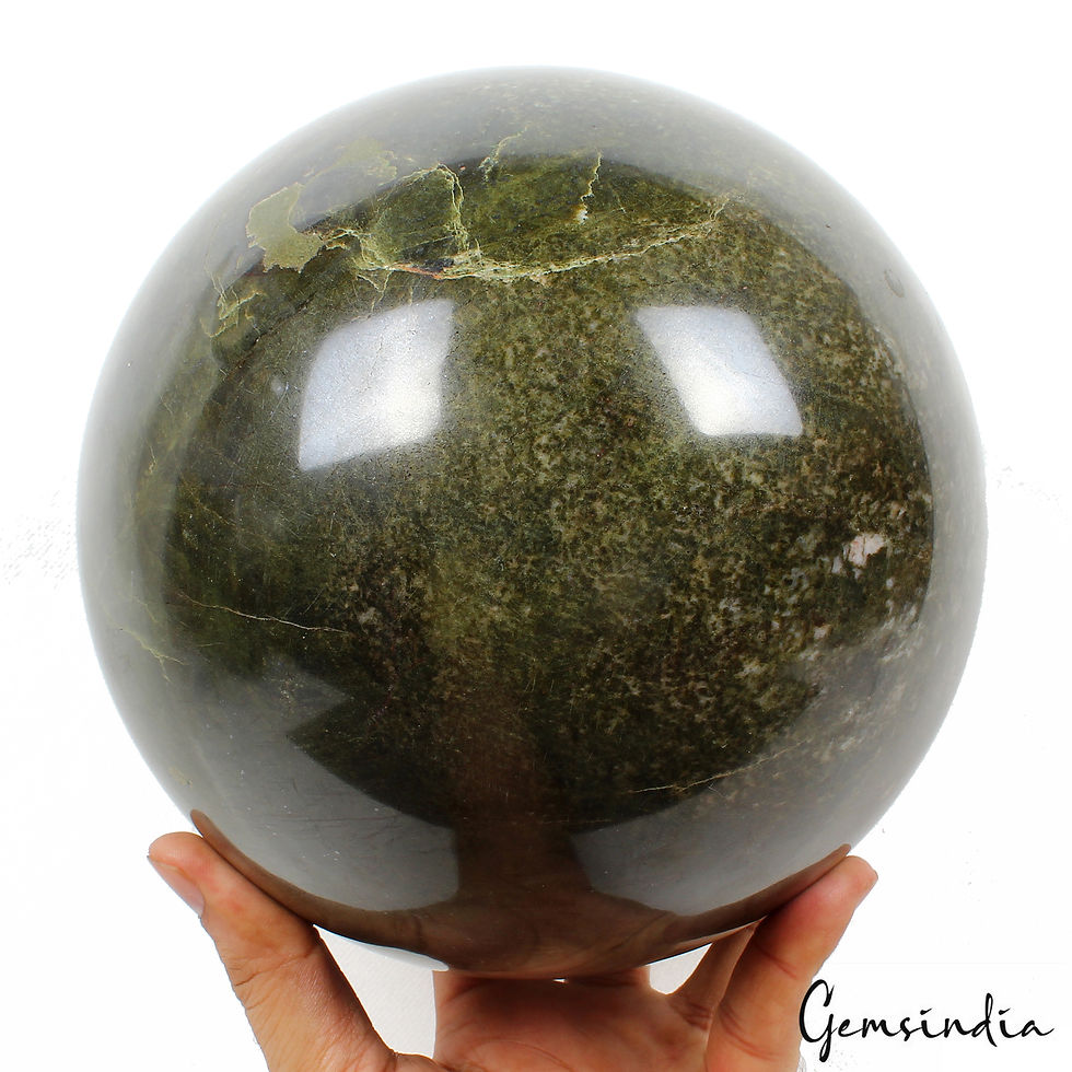 Large Vessonite Gem Crystal Sphere 7 in Handmade Ball For Home Decorative 10.7kg