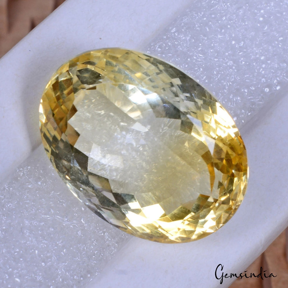 39.10 Cts Natural Untreated Brazilian Yellow Citrine Oval Cut Loose Gem For Ring