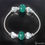 Miniatura: 6.5 Inch Natural Green Emerald Bead Silver Stretchable Designer Women Bracelet