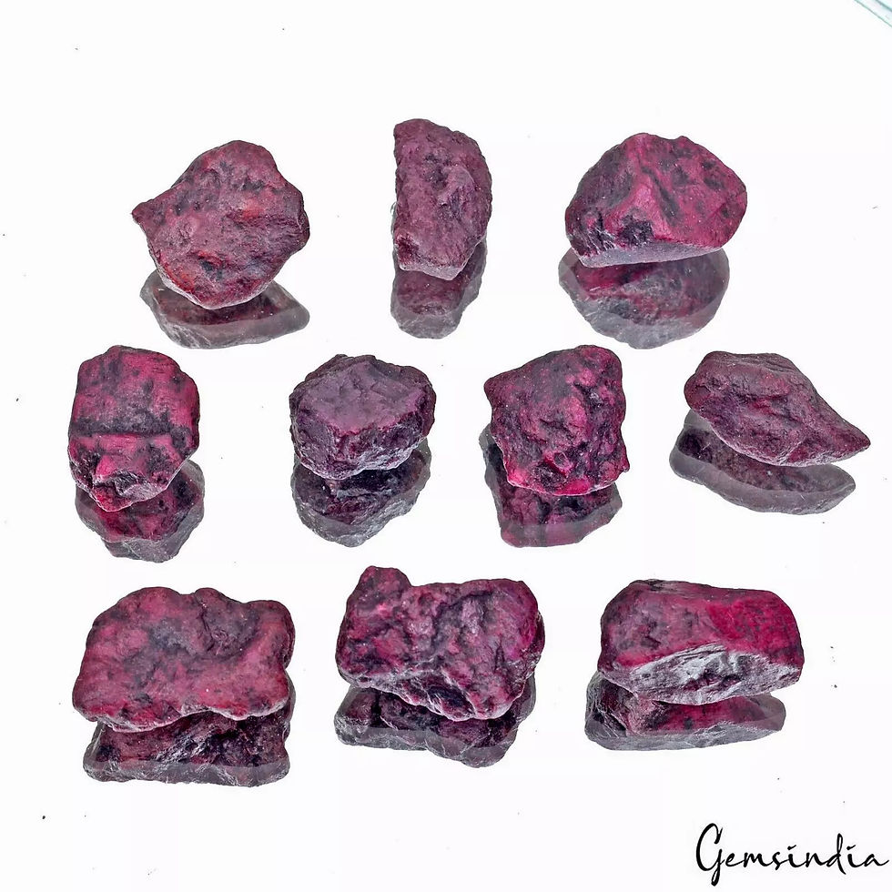 Thumbnail: 10 Pcs Natural Red Ruby Rough 15mm-22mm Loose Uncut Gemstones Specimen Wholesale