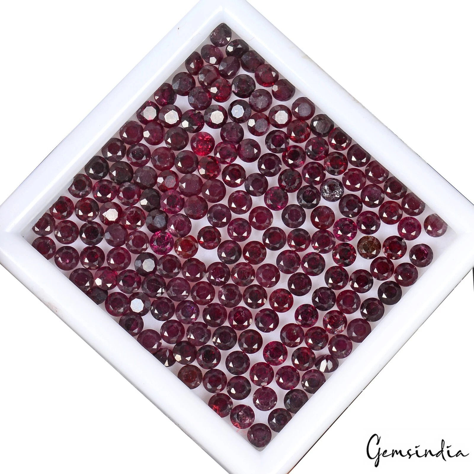 74 Ct/200 Pcs Natural Untreated Wine Red Rhodolite Garnet Calibratrated 4mm Gems