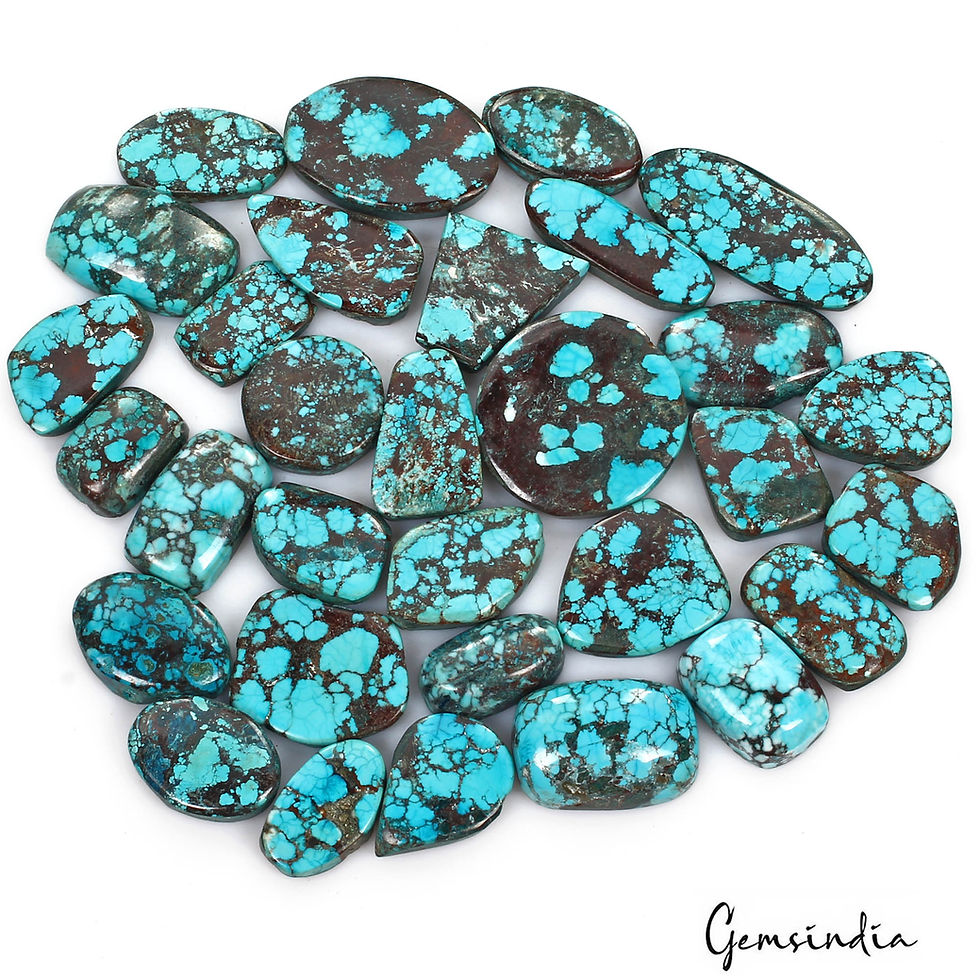 540 Ct/31 Pcs Natural Blue Green Spiderweb USA Turquoise Mix Cab Loose Gems Lot