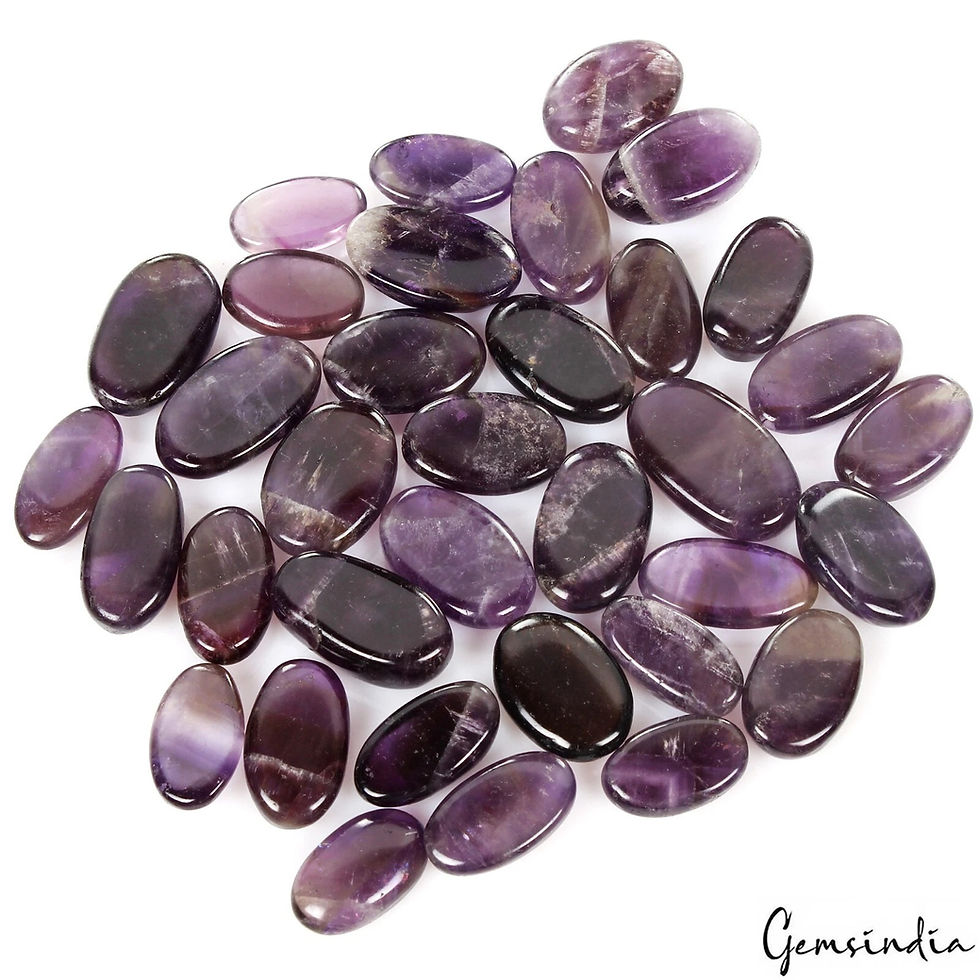 Miniatura: 500 Ct Natural Untreated Purple Amethyst Oval Cab Loose Wholesale Gems Lot 35 Pc