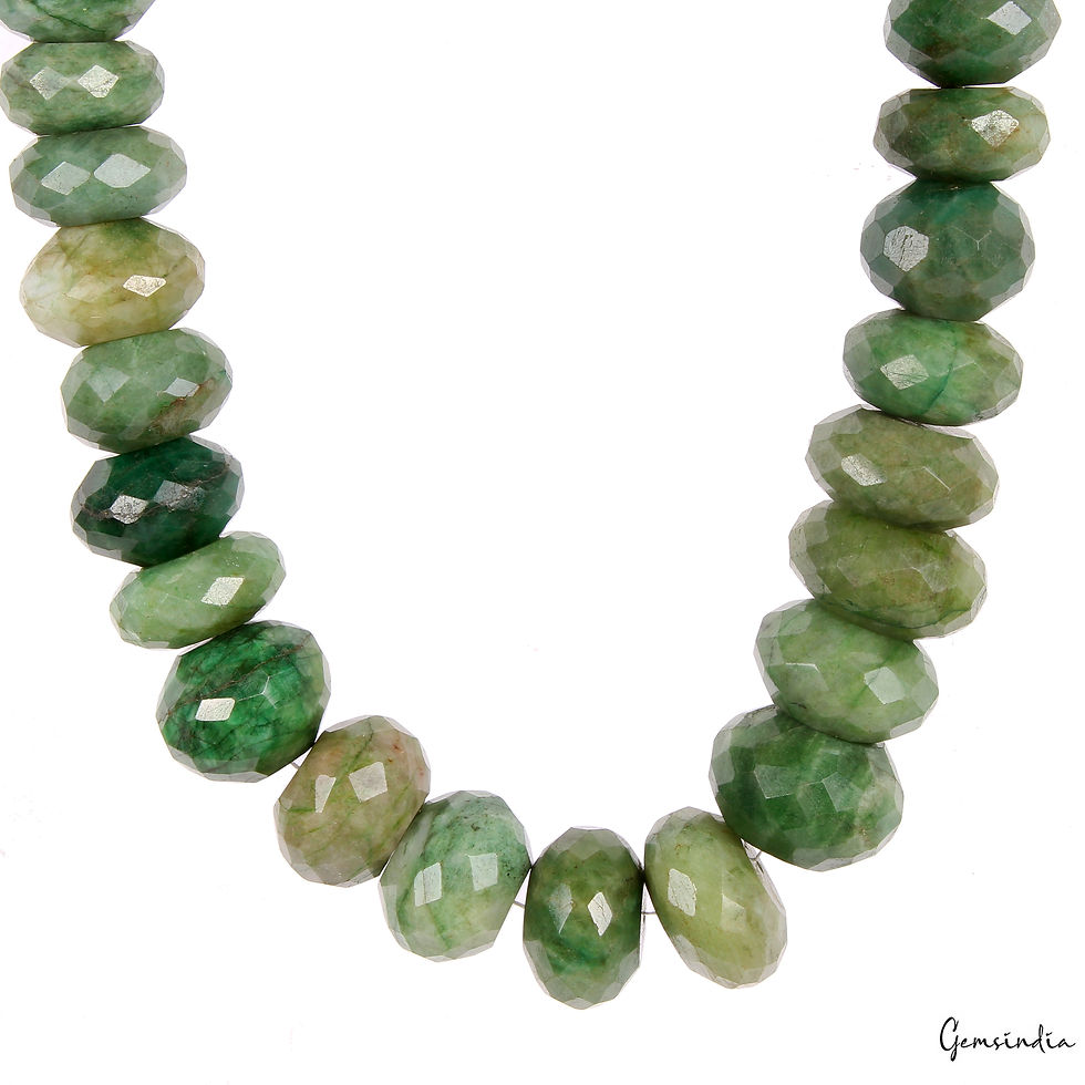 Thumbnail: 1000 Ct Natural Green Emerald Round Cut 14-21mm Drilled Loose Beads For Jewelry