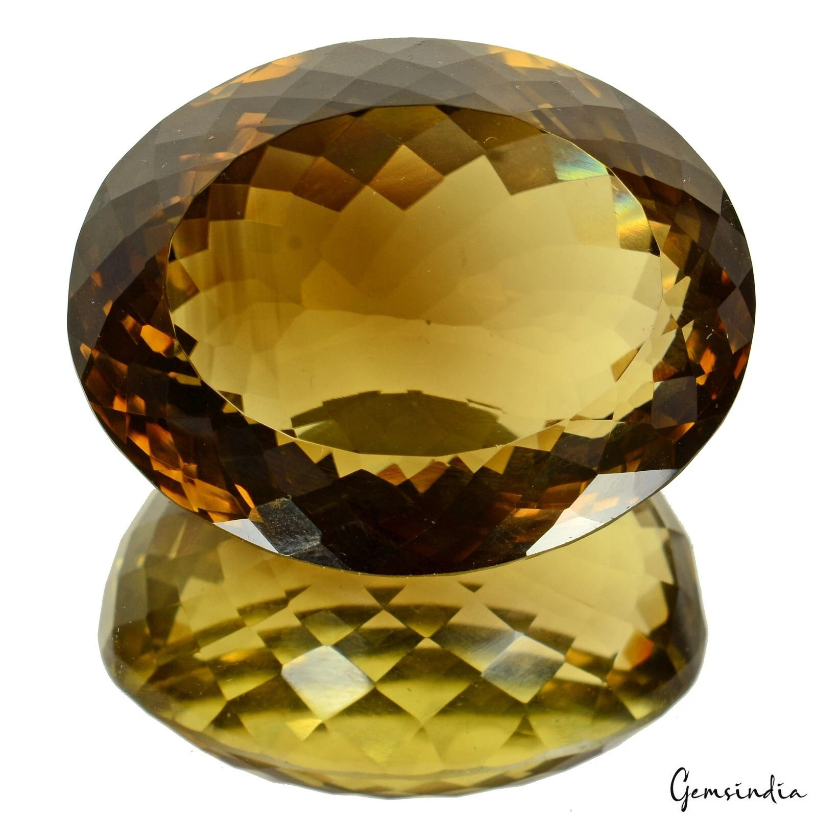 Certified 193.50 Cts Natural Brazilian Honey Citrine Quartz Oval Rare Huge Gem