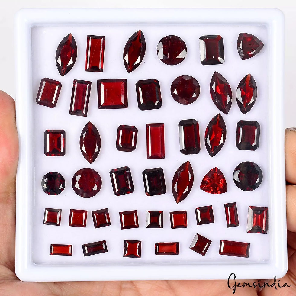 Miniaturbild: Natural Rhodolite Garnet Mix Cut Faceted Loose Untreated Gemstone 5-14mm/100 Cts