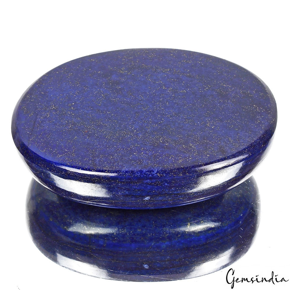 Thumbnail: Large 4300 Ct Natural Blue Lapis Lazuli With Gold Flecks Oval Cabochon Gemstone