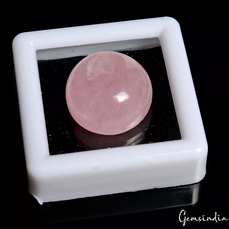 Certified 13.50 Ct Natural Pink Morganite Round Cab Loose Untreated Gemstones