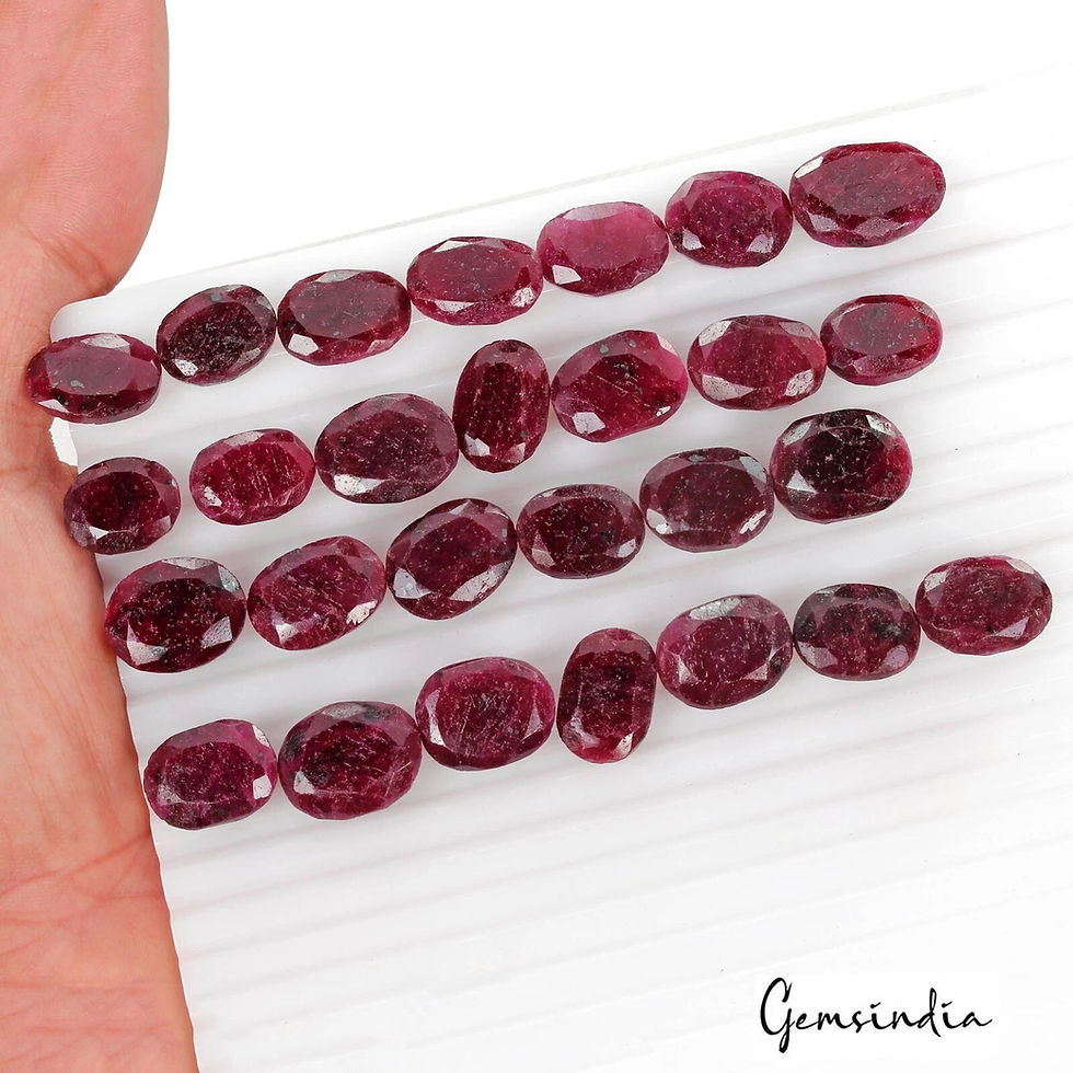 Miniature : 500 Ct Natural Red Ruby Oval Cut Faceted Loose Wholesale Gemstone For Jewelry