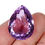 Thumbnail: Certified 32.40 Ct Natural Untreated Brazilian Purple Amethyst Pear Cut Rare Gem