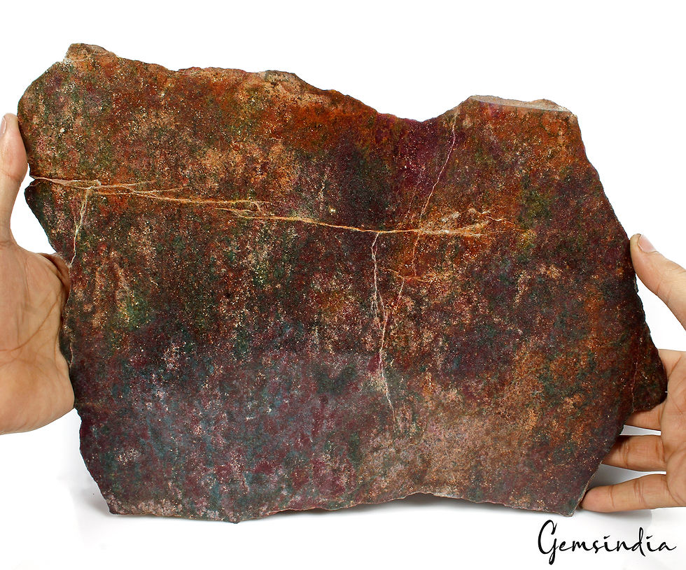 Miniature : Large 2.9kg Ruby Kyanite Slab Specimen Rough Natural Stone On Rare Display Stand