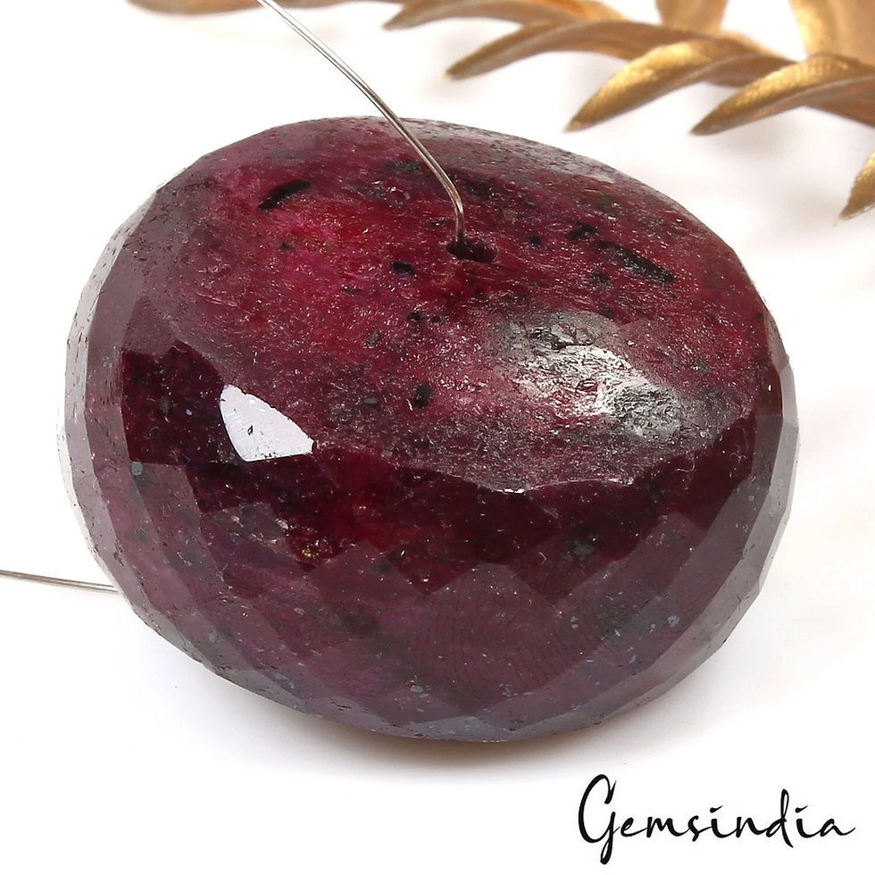 Thumbnail: 380 Ct Natural Earth Mined Red Ruby Super Huge Round Drilled Bead Certified Gems