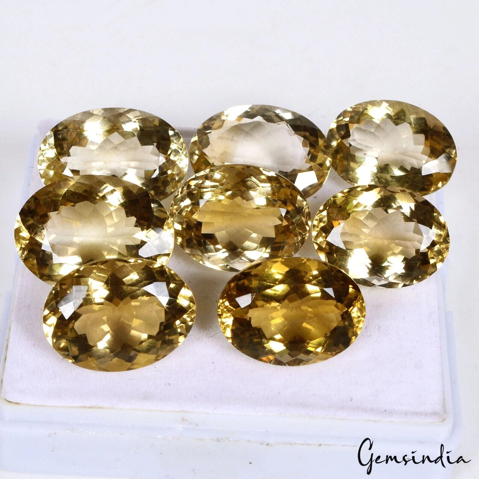 152 Ct Natural Citrine Brazilian Loose 19-22mm Oval Cut Jewelry Making Gemstones