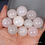 Thumbnail: 850 Ct/10 Pcs Natural Untreated Pink Rose Quartz Healing Crystal Mini Gem Sphere