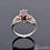 Thumbnail: Brilliant Cut Garnet 925 Silver Dainty Art Engagement Ring For Her Size 6.5 US