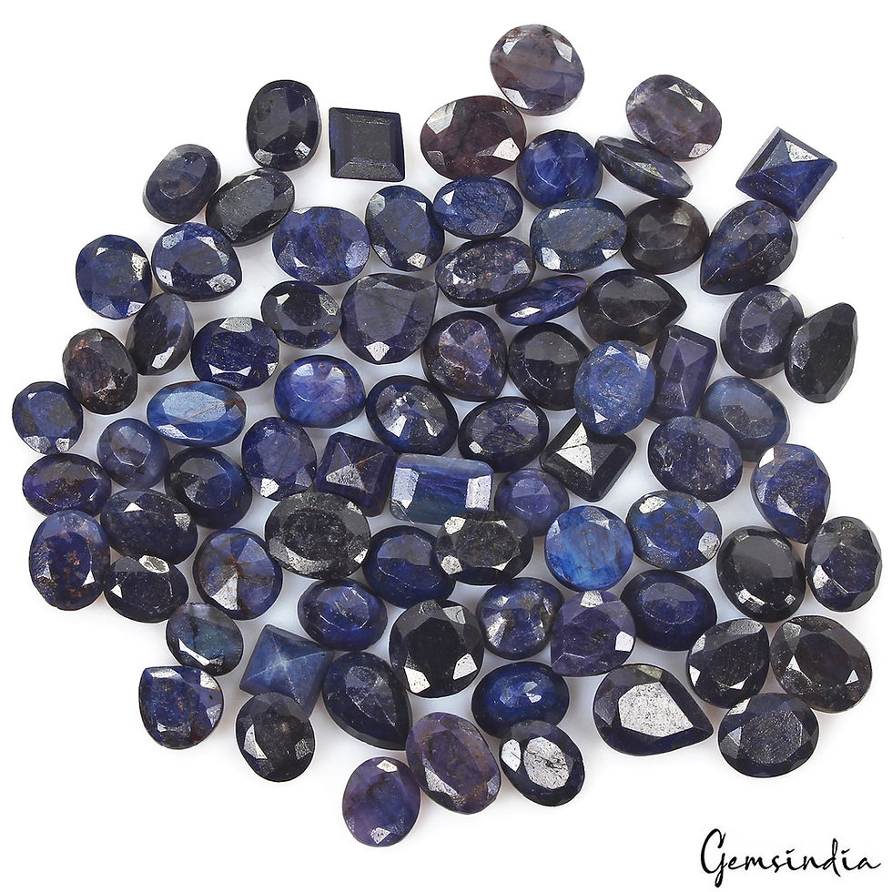 250 Ct/77 Pcs Natural African Blue Sapphire Mixed Cab Loose Gems Lot For Jewelry