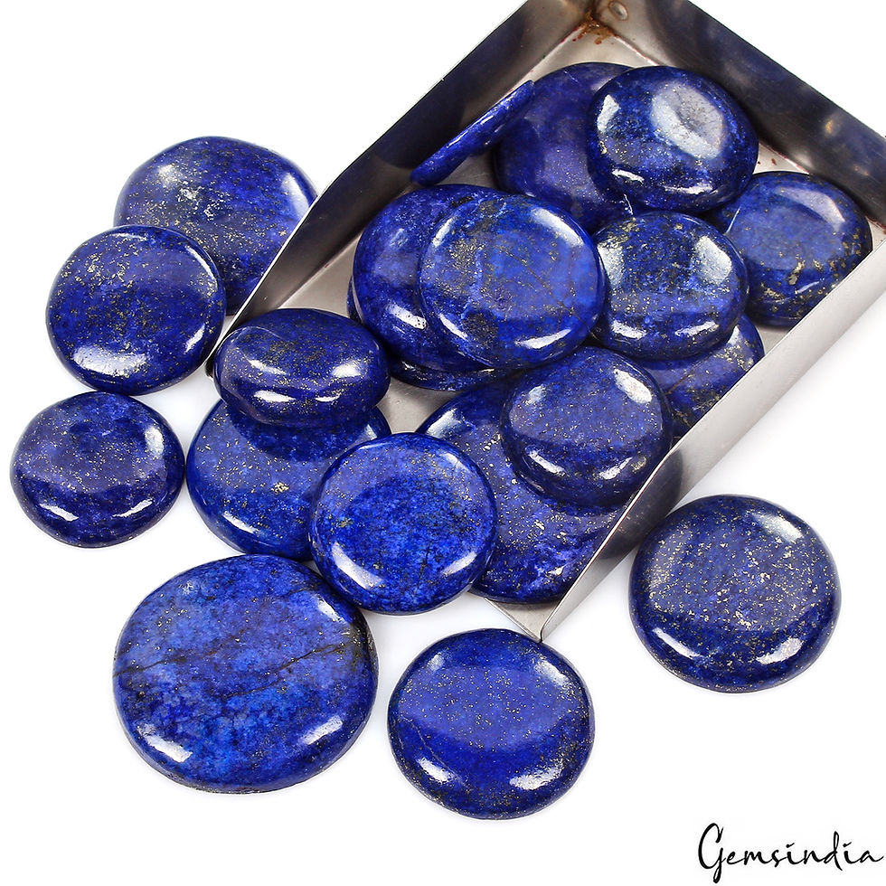1250 Cts/20 Pcs Natural Blue Lapis Lazuli Gold Pyrite Round Cab Gems For Jewelry