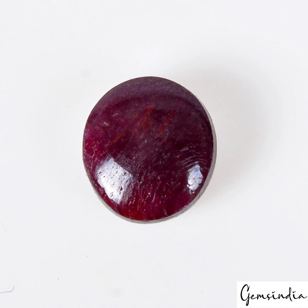 Miniaturbild: Certified 7.70 Cts Natural Untreated Dark Red Ruby Oval Cab Loose Gem For Ring