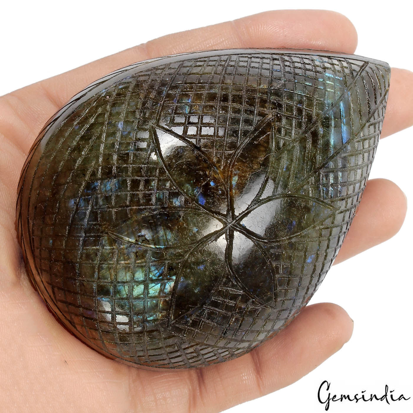 1900 Ct Natural Untreated Labradorite Pear Carving Earth Mined Huge Size Gems