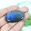 Thumbnail: 61.80 Ct Natural Untreated Green Blue Shine Labradorite Oval Cab Certified Gems