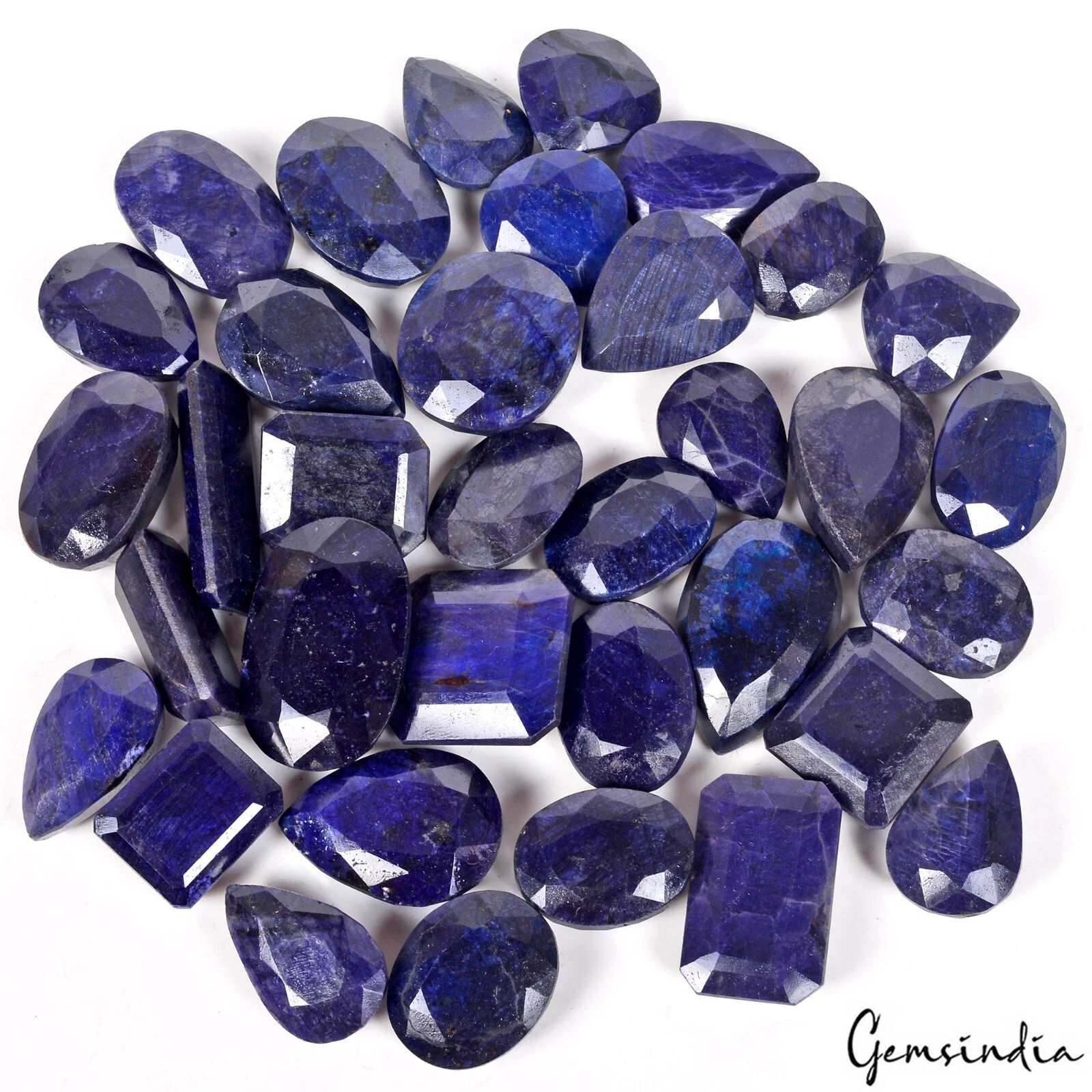 4140 Cts/35 Pcs Natural Royal Blue Sapphire Mix Cut 28-45mm Wholesale Loose Gems