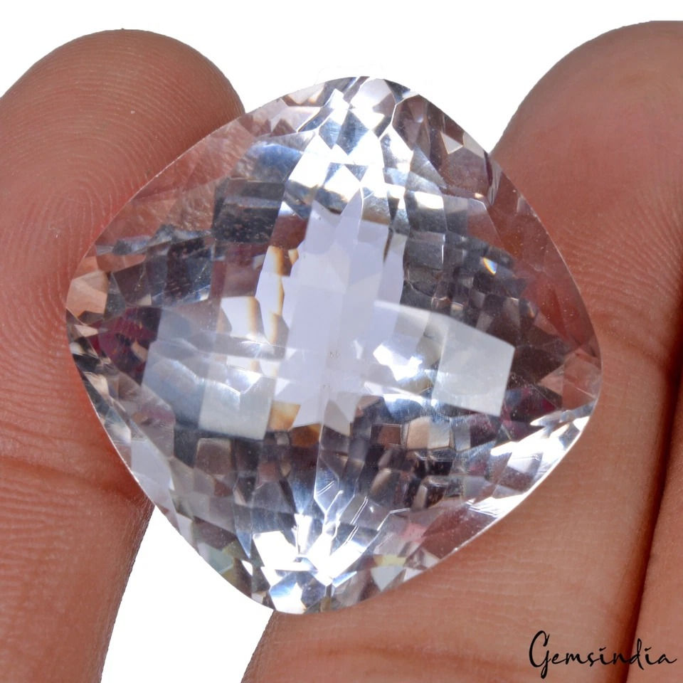 VVS 48.50Ct Natural Purple Amethyst Cushion Checker Cut Bolivian Loose Gemstone