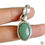 Thumbnail: 6.43 Gm Natural Green Jade Jadeite Gem Handmade 925 Sterling Silver Pendant 1.2"