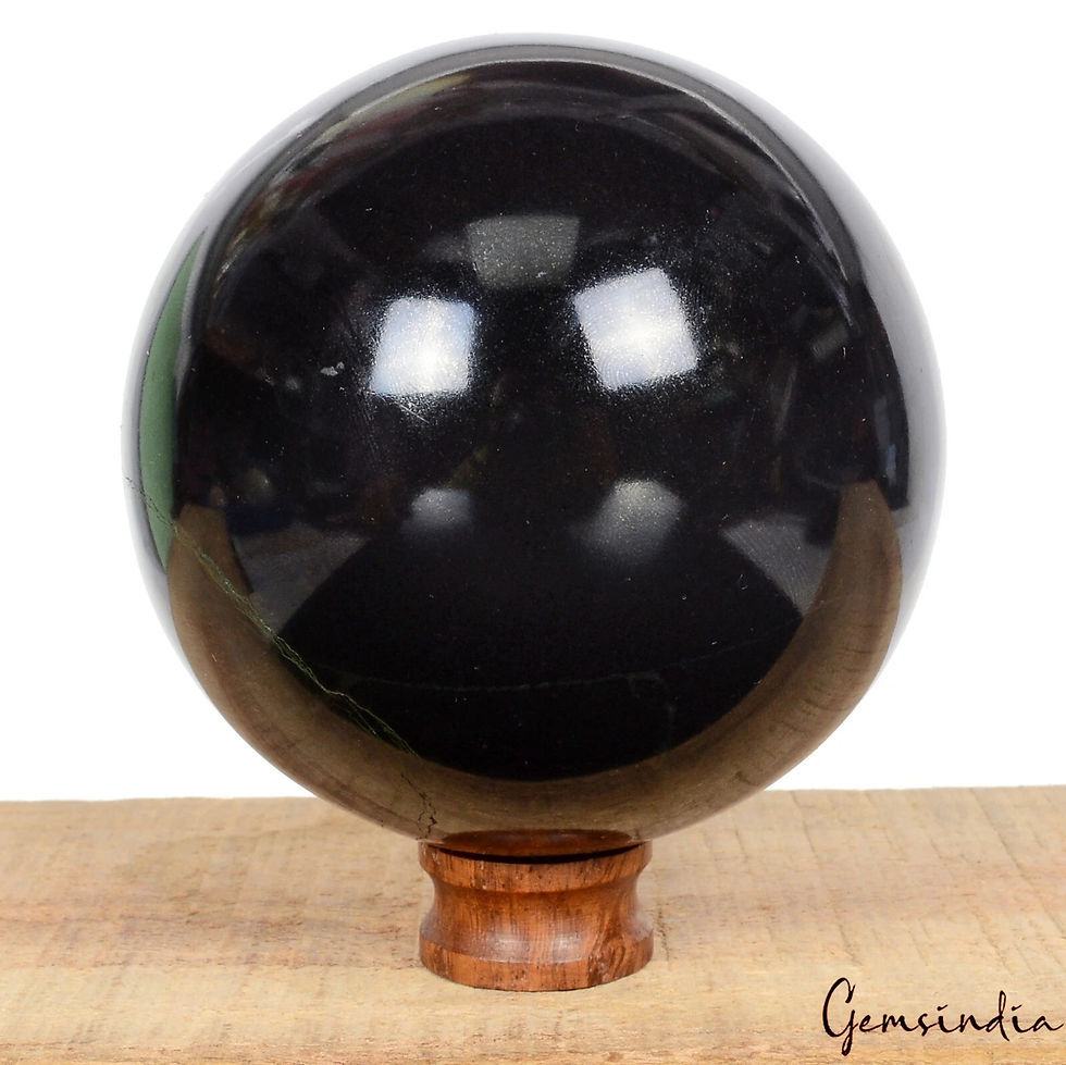 Miniatura: Nice Large 3.5 in Black Obsidian Stone Quartz Healing Reiki Chakra Sphere Ball