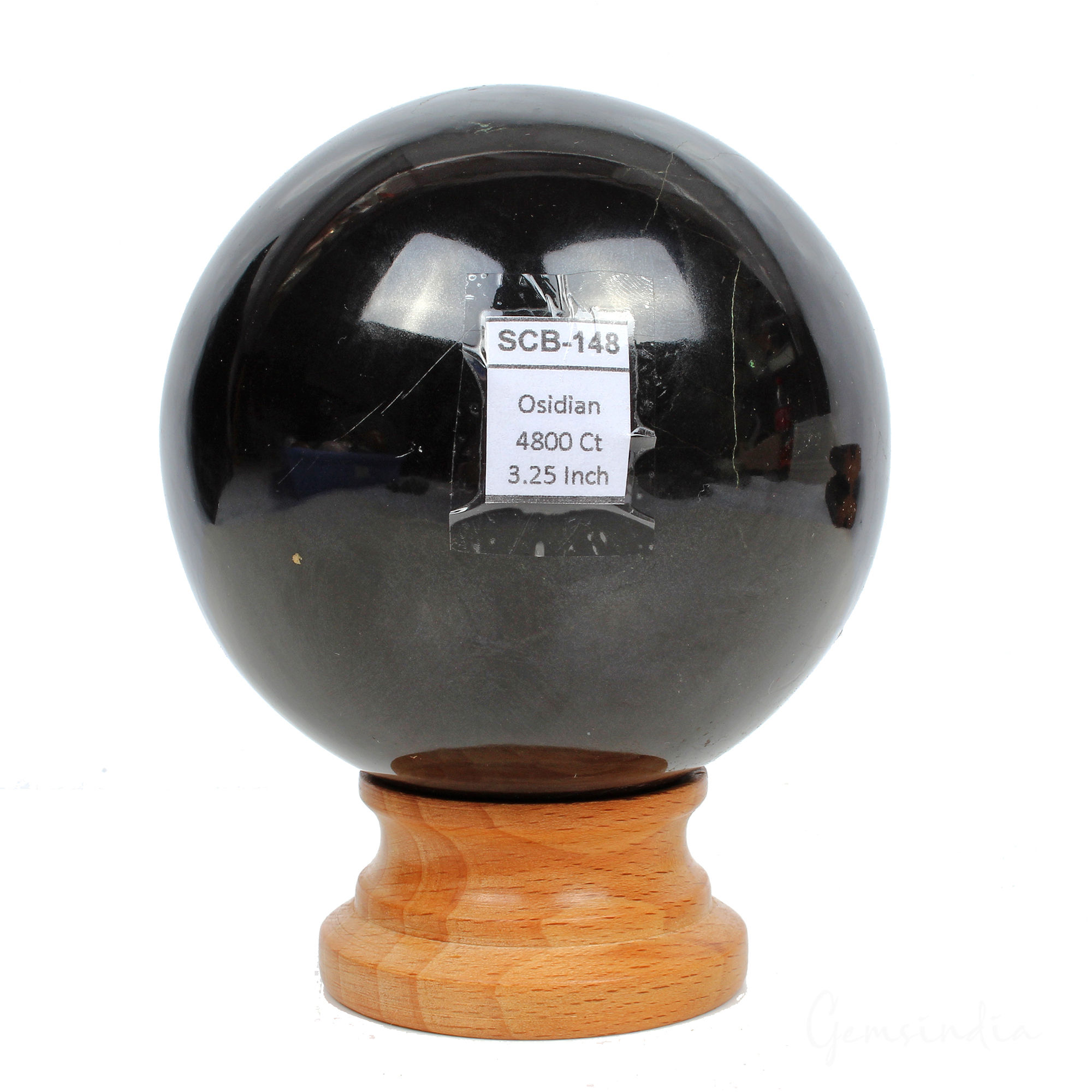4800 Ct Natural Black Obsidian Healing Crystal Mineral Sphere Gems With Stand