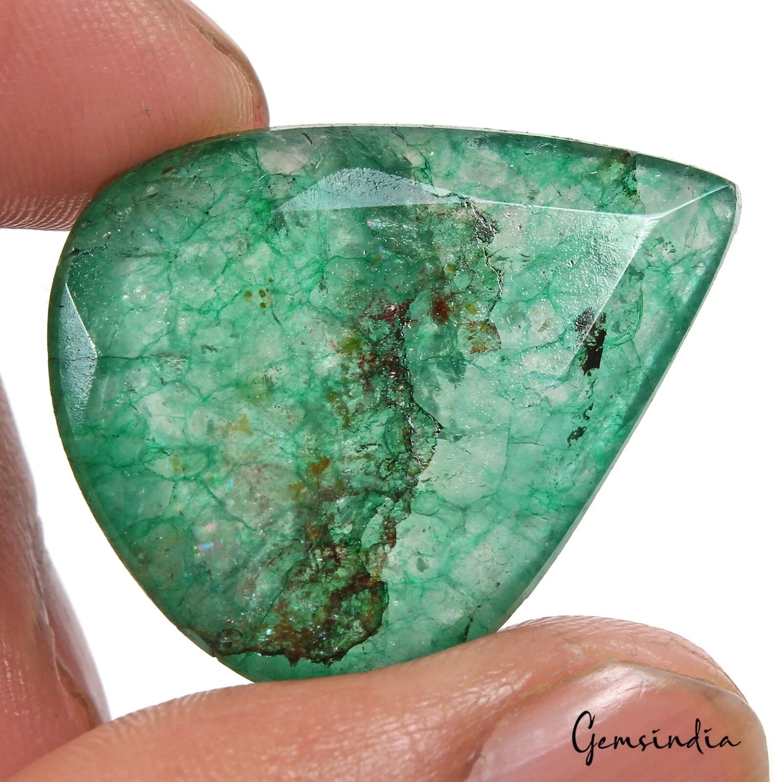 Certified 49.60 Ct Natural Zambian Emerald Pear Faceted Loose Gems For Jewelry
