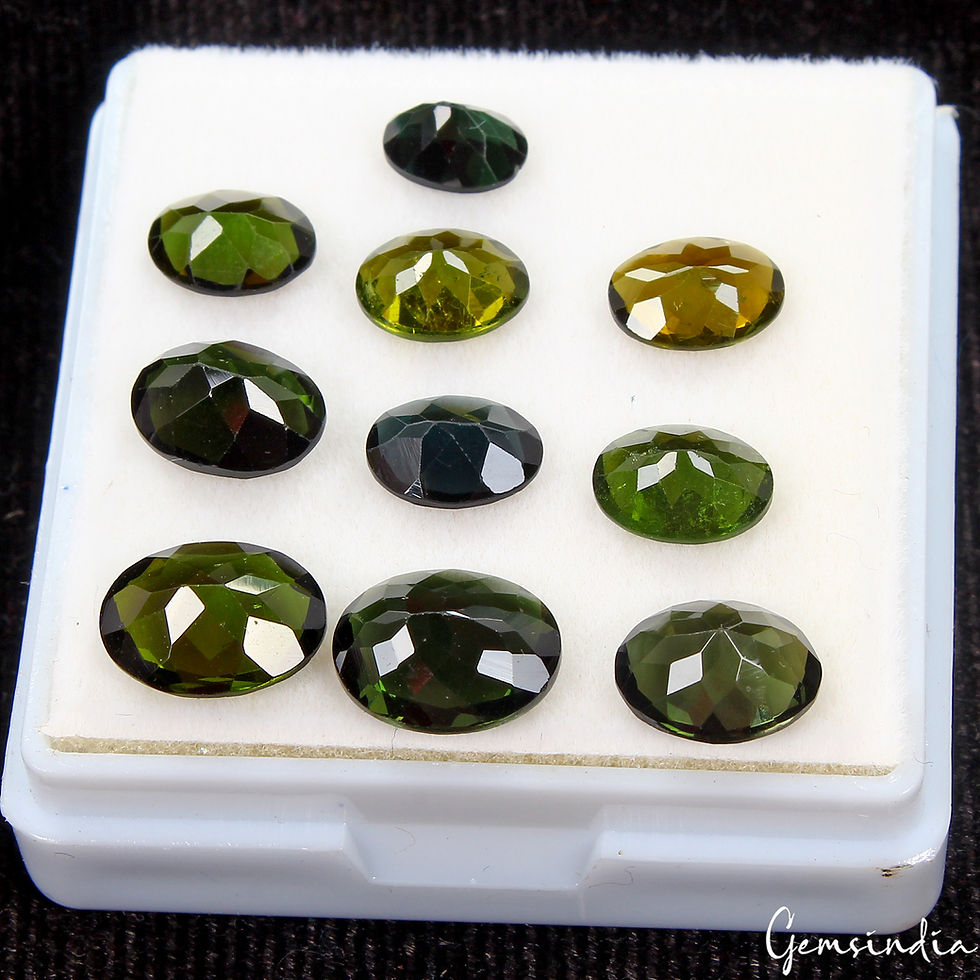Miniaturbild: 14.50 Ct Natural AAA Chrome Green Tourmaline 7-10mm Loose Oval Faceted Cut Gems