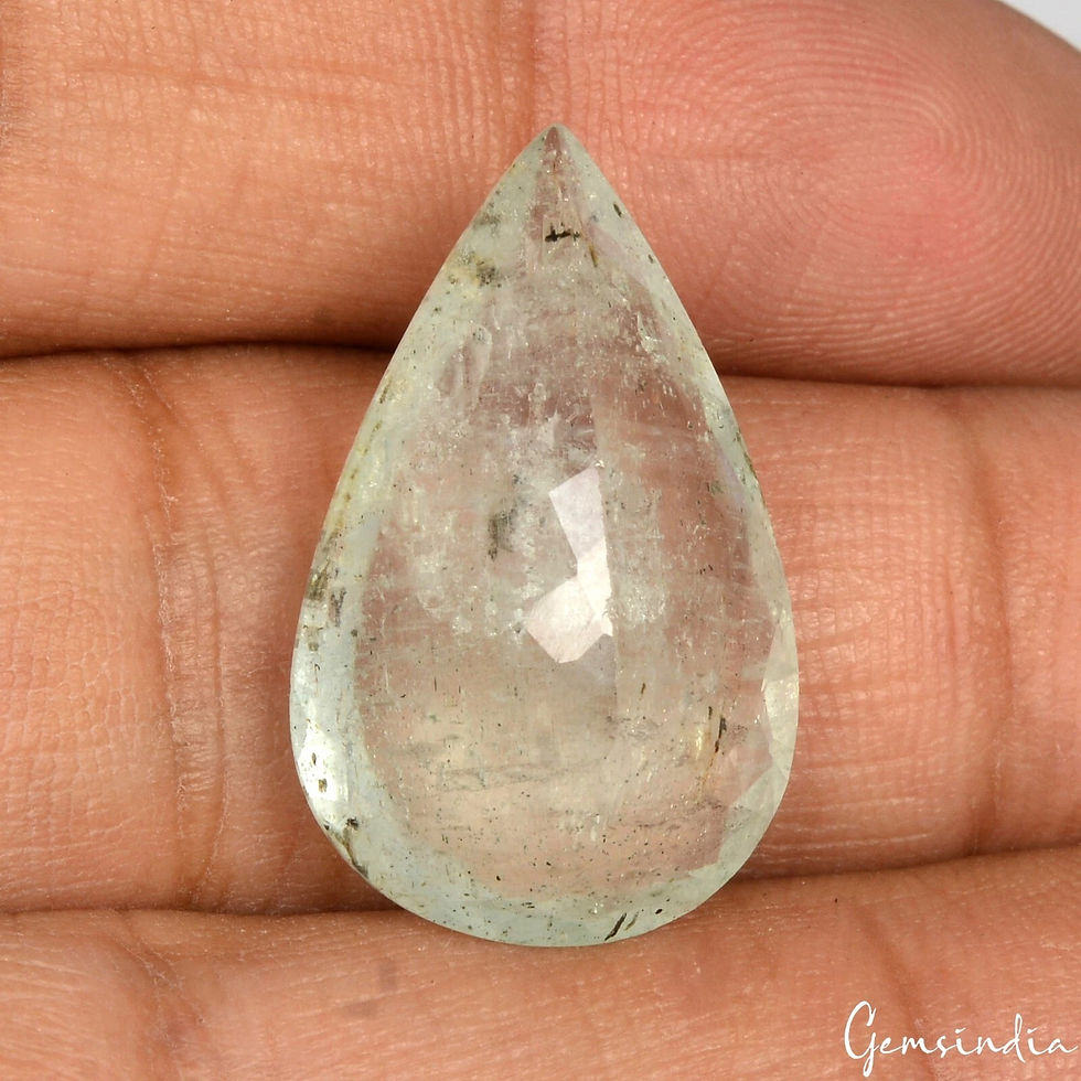 Thumbnail: Certified 17.10Ct Natural Untreated Brazilian Aquamarine Pear Cut Loose Gemstone