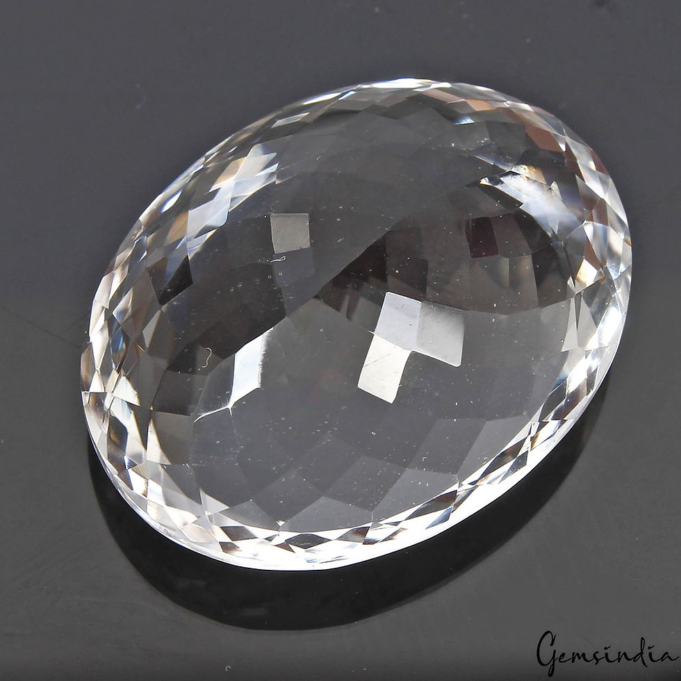 Thumbnail: Free Certified 72.70 Cts Natural Untreated White Quartz Crystal Oval Cut AAA Gem