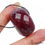 Thumbnail: Certified 266.60 Cts Natural African Red Ruby Round Checker Cut Drill Bead Gem